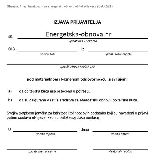 Dokumenti za energetsku obnovu